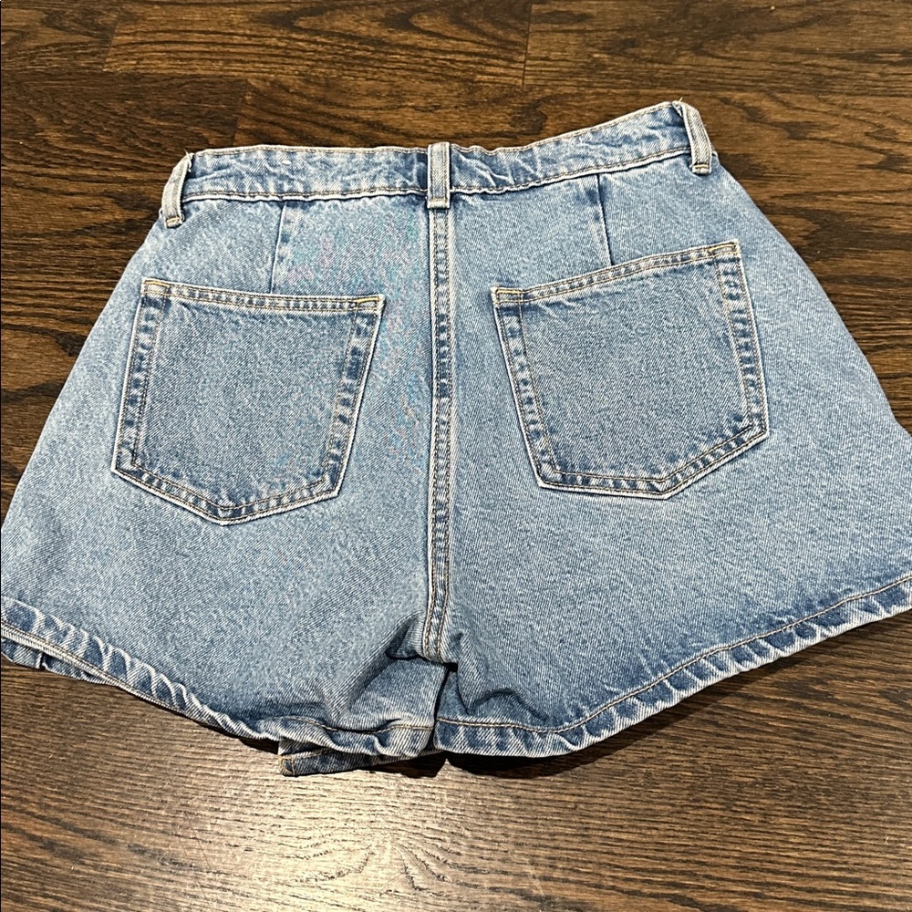 Zara Light Blue Denim Skorts xs - Picture 2 of 5
